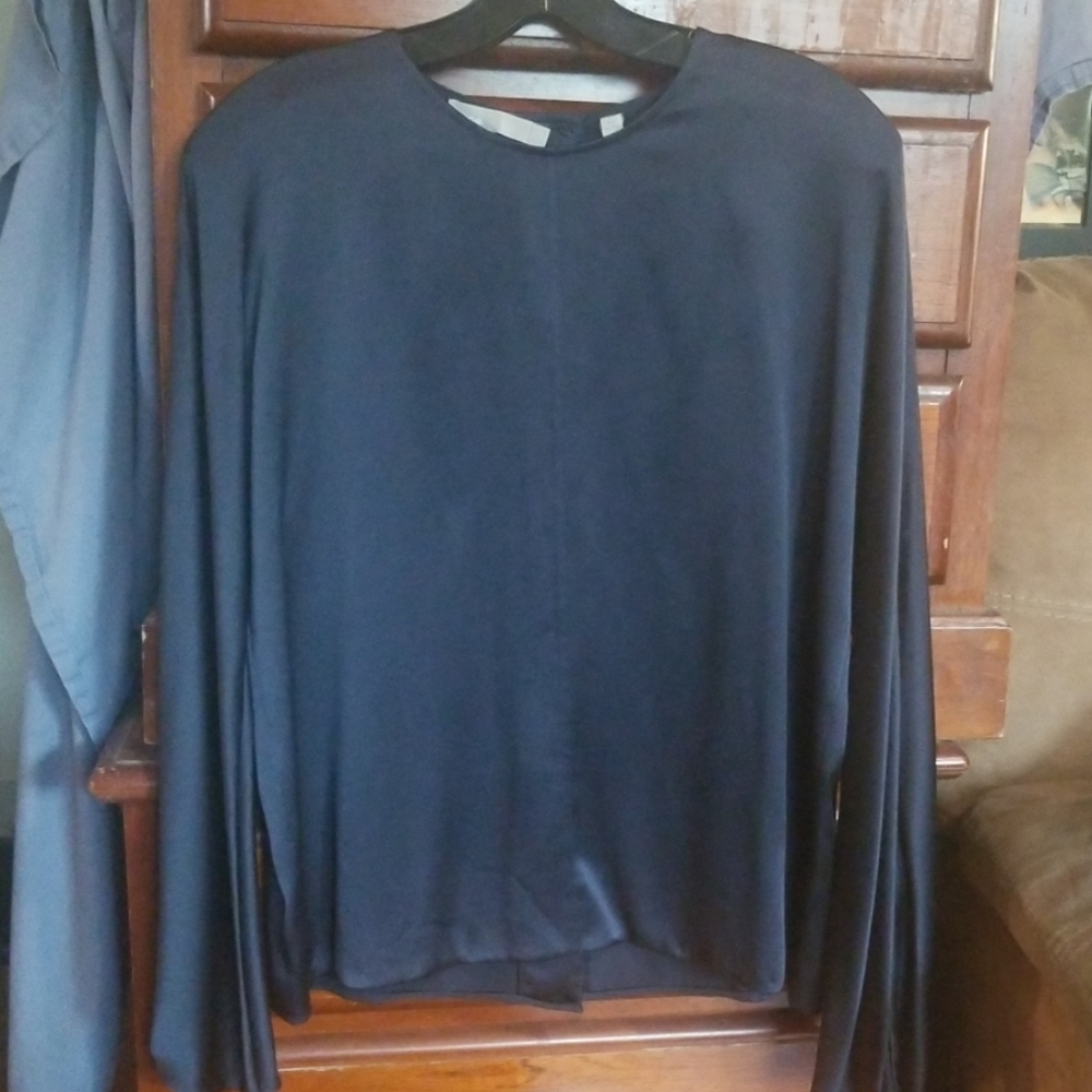 Vince Silk long sleeve blouse